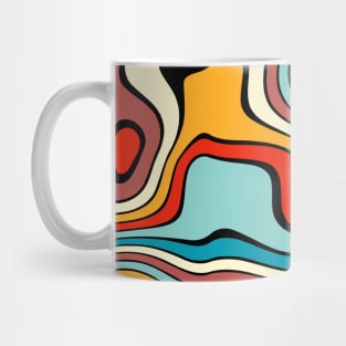 Retro Modern Dotted Swirl Mug